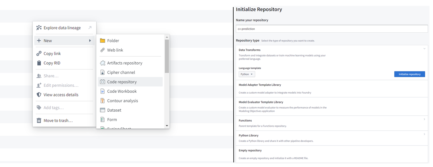 Create a python data transforms code repository